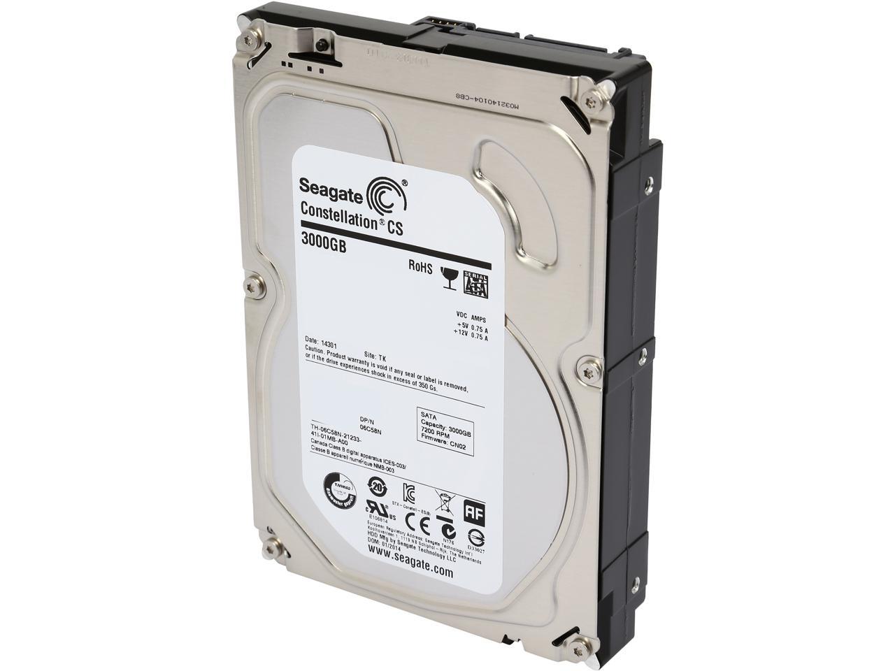 1CY16N-001 Seagate Constellation CS 3TB 7200RPM SATA 6Gbps 64MB Cache 3.5-inch Internal Hard Drive