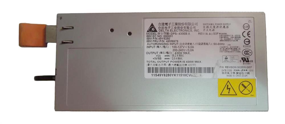 46M6679-06 IBM 430-Watts Redundant Hot Swap Power Supply for System x3200 M3