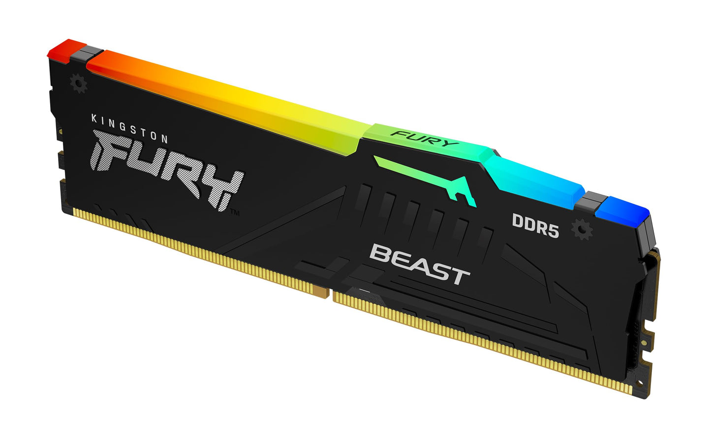 Kingston Fury Beast RGB 32GB Kit (2 x 16GB)DDR55600MHzCL361.25VECCPMICAMD EXPO & Intel XMP 3.0BlackDIMM Memory