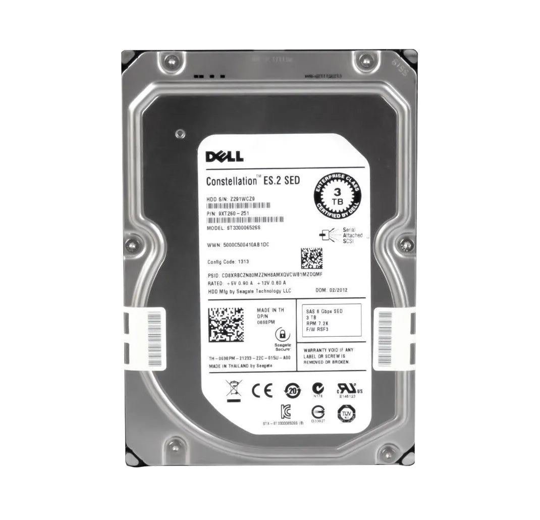 007TF Dell 8TB 7200RPM SAS 12Gb/s 3.5-inch Hard Drive