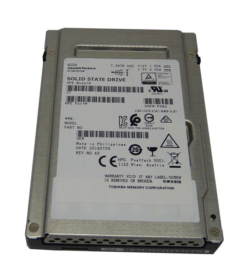 P23342-001 HP 7.68TB Serial Attached SCSI (SAS) 12Gbps Read Intensive 3.5" Solid State Drive