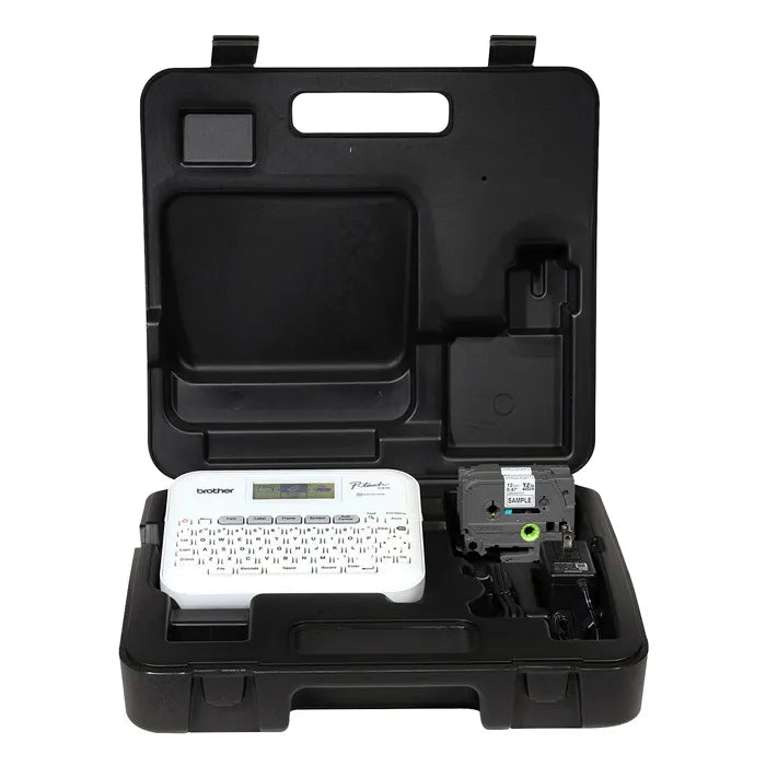 PT-D410VP Brother P-Touch 180 dpi 47.2ppm Home / Office Advanced Label Maker with Case