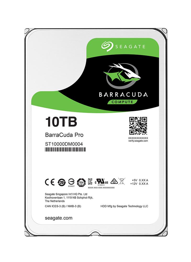ST10000DM0004 Seagate BarraCuda Pro 10TB 7200RPM SATA 6GB/s 256MB Cache (512e) 3.5-inch Hard Drive
