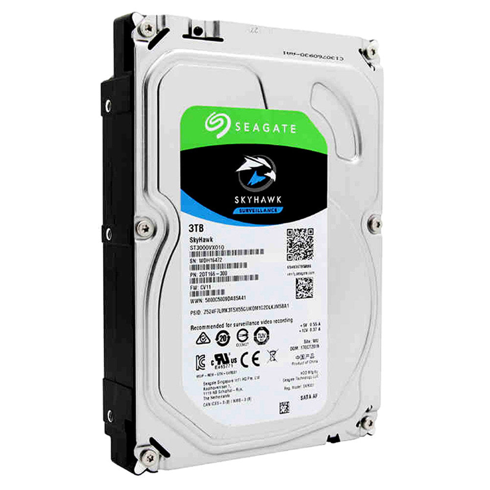 ST3000VX010 Seagate SkyHawk 3TB 7200RPM SATA 6GB/s 64MB Cache 3.5-inch Hard Drive