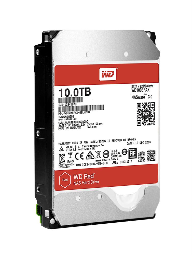 WD100EFAX-68LHPN0 Western Digital 10TB 5400RPM SATA 6Gb/s 3.5-inch Hard Drive