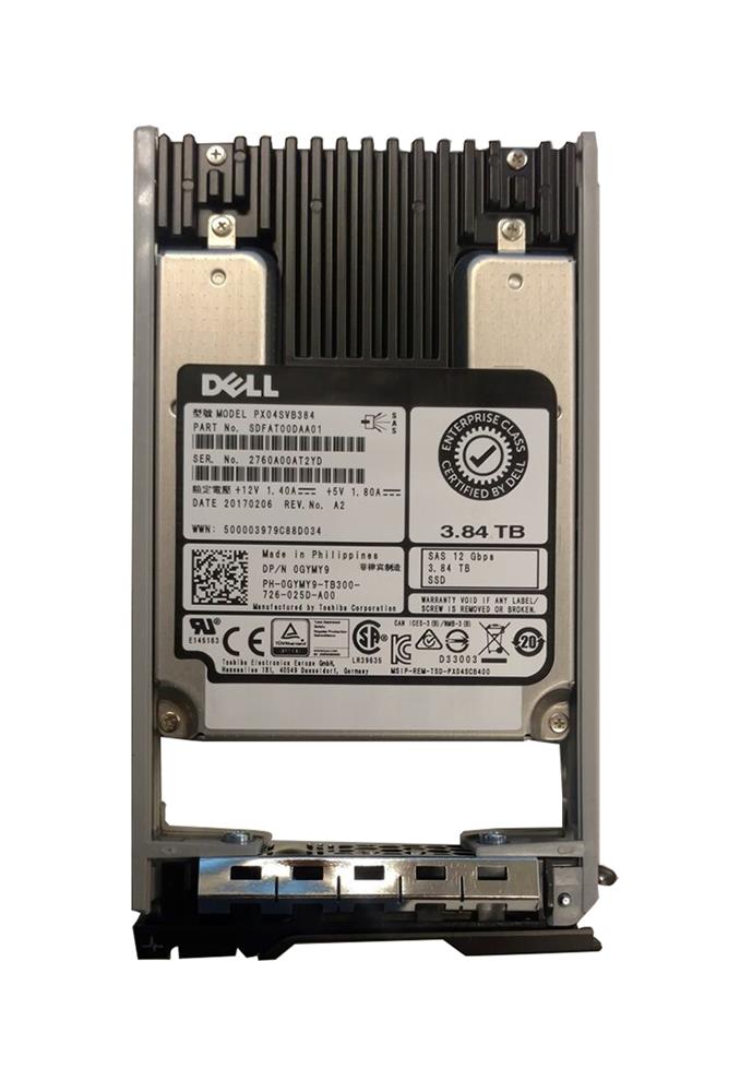 CWTM5 Dell 3.84TB TLC SAS 12Gbps SFF Read Intensive 2.5-inch Solid State Drive