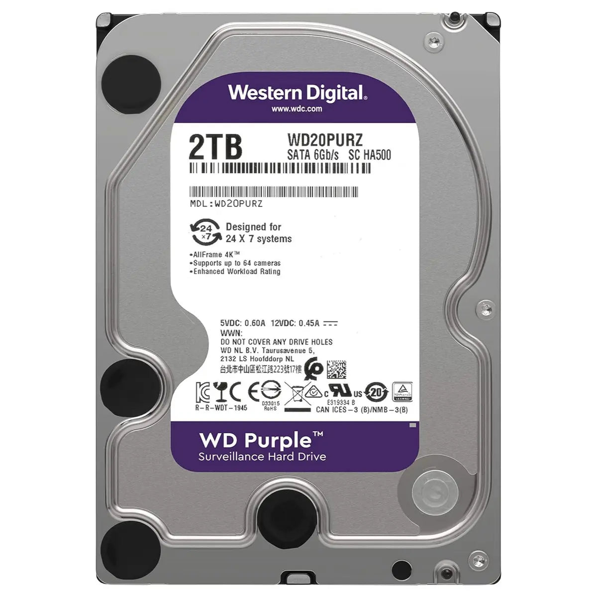 0382H Dell 2TB 7200RPM SATA 6GB/s 64MB Cache 3.5-inch Hard Drive