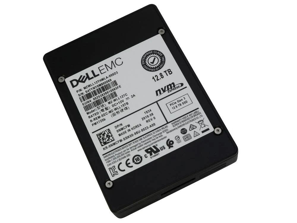 MZWLL12THMLA-000D3 Samsung PM1725B Series 12.8TB PCI-Express 3.0 x8 NVMe 2.5-inch Solid State Drive