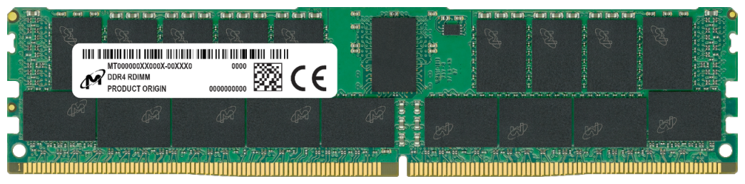 MTA36ASF8G72PZ-3G2 Micron 64GB DDR4 3200MHz PC4-25600 Reg ECC CL22 DIMM 1.2V Dual Rank Memory Module