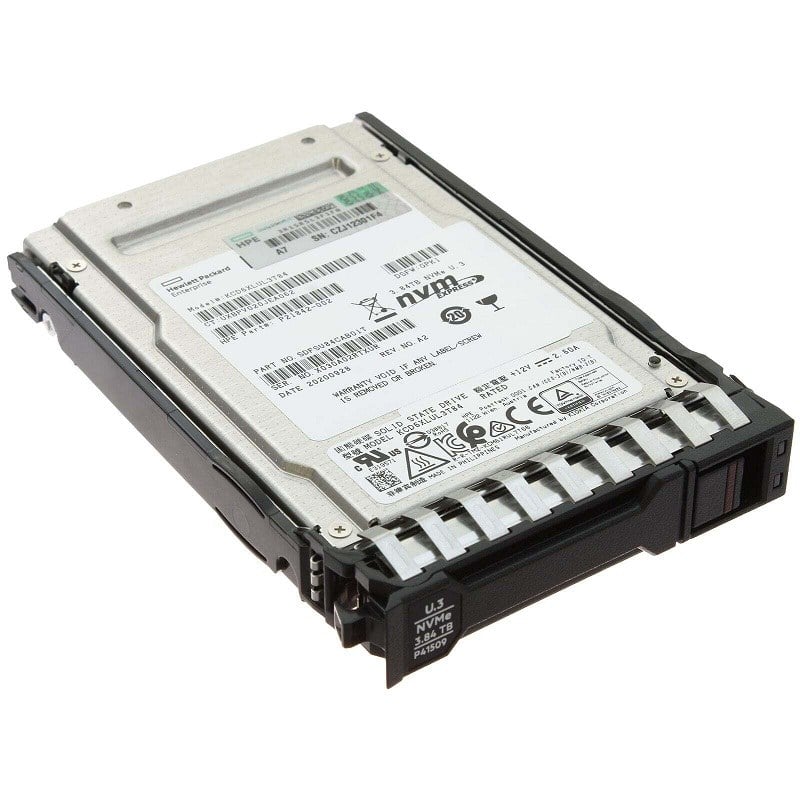 P40484-B21 HP 3.84TB Triple-Level Cell PCI Express NVMe x4 U.3 2.5" Solid State Drive