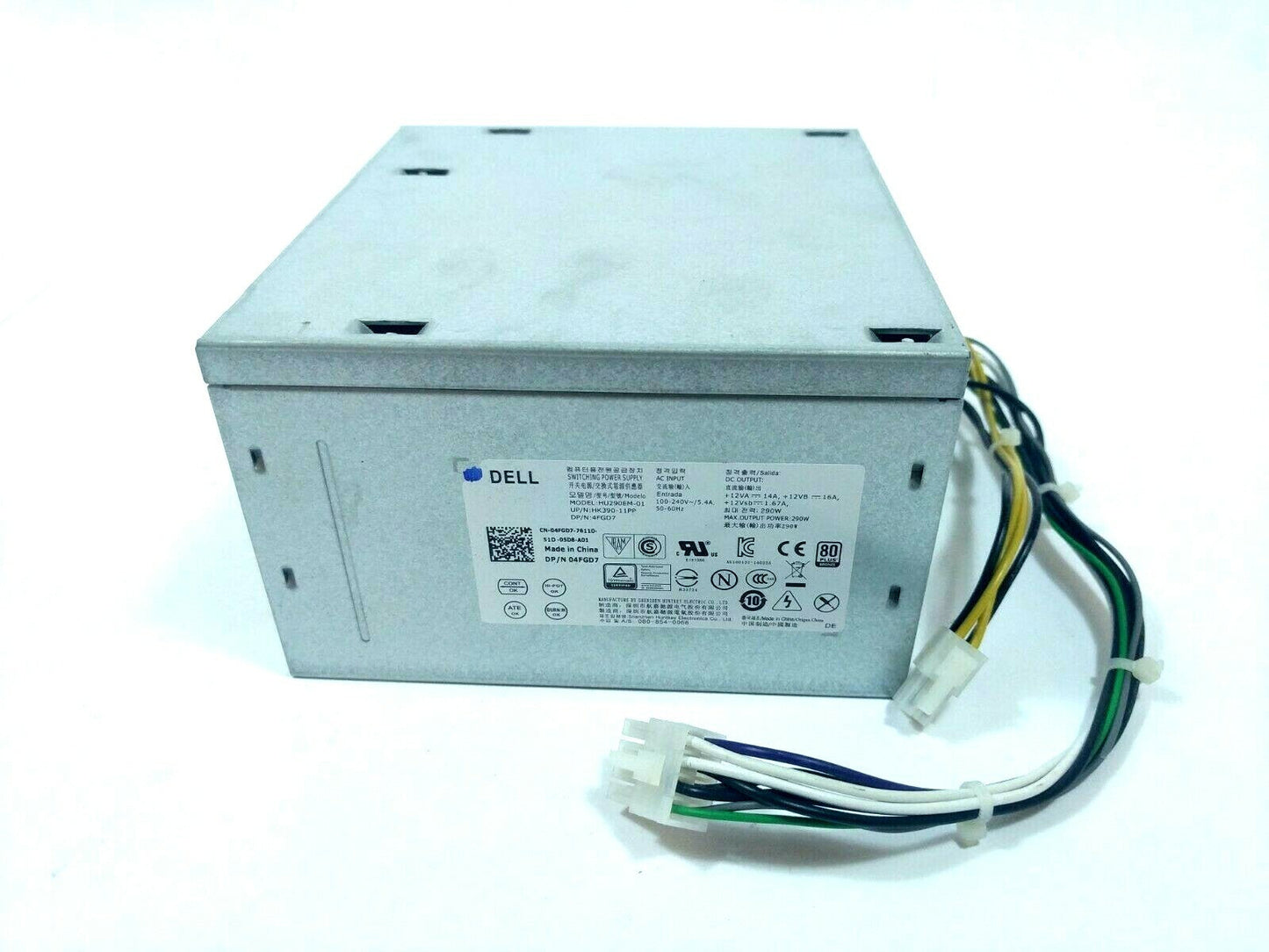 4FGD7 Dell 290-Watts Non Hot Plug 80-Plus Bronze Power Supply