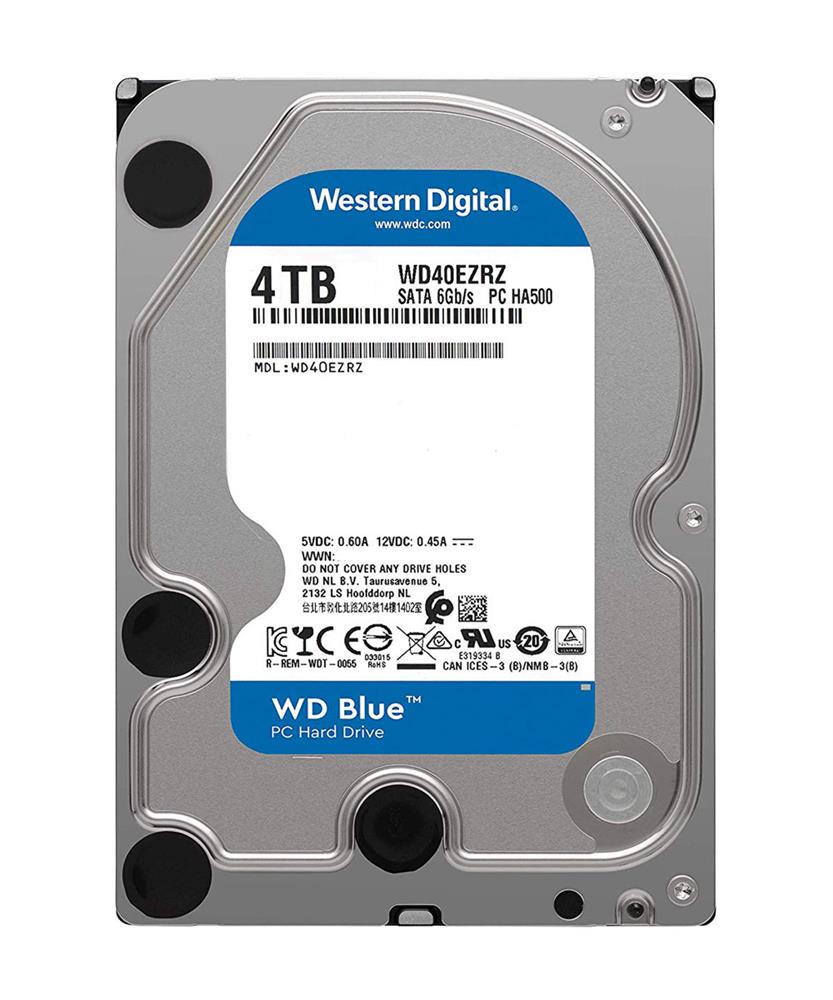 WD40EZAZ Western Digital Blue 4TB 5400RPM SATA 6Gbps 256MB Cache 3.5-inch Hard Drive