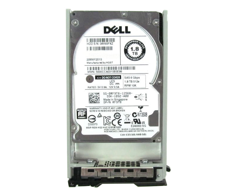 07V68J Dell 1.8TB 10000RPM SAS 12Gbps 2.5-Inch Hard Drive