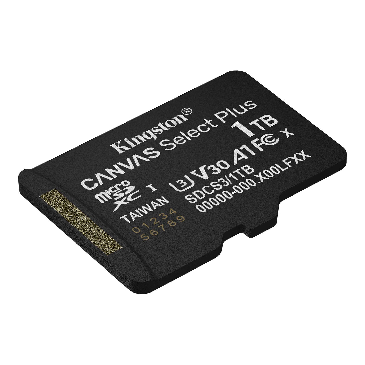 Kingston 1TB Canvas Select Plus Gen3 MicroSDXC Card with SD AdapterUHS-I Class 10U3V30A1 App Performance150MB/s