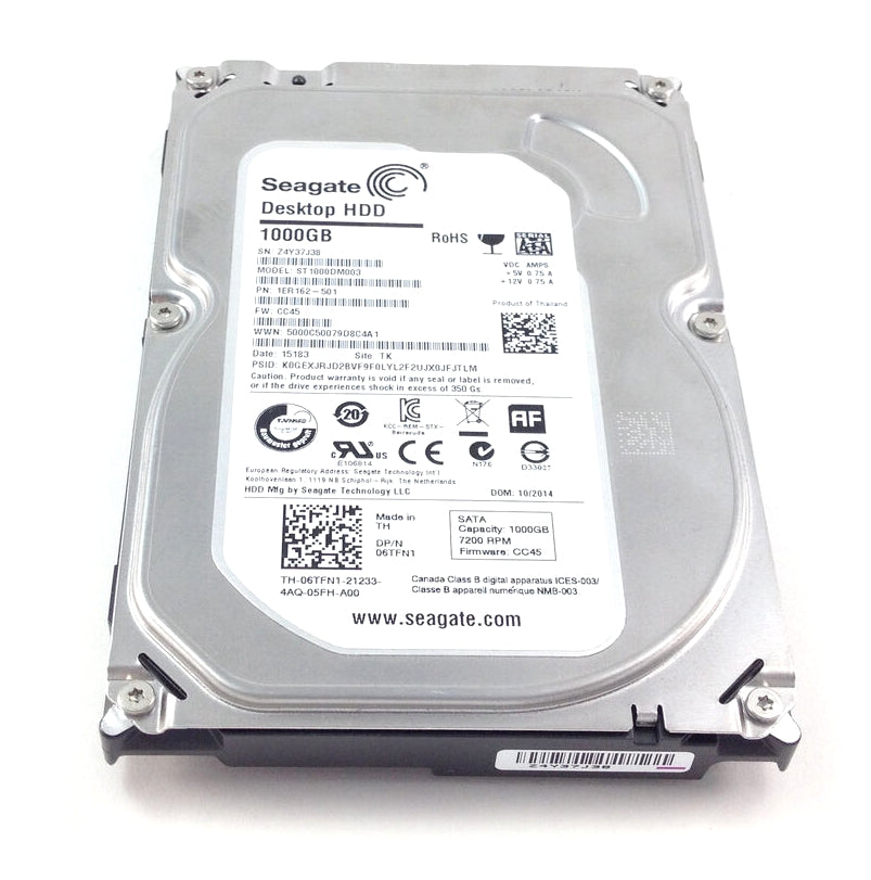 1CH162-510 Seagate Barracuda 1TB 7200RPM SATA 6GB/s 64MB Cache 3.5-inch Hard Drive