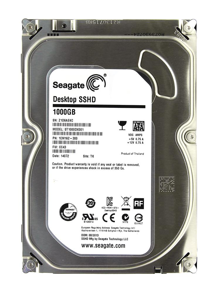 1CM162-300 Seagate Desktop SSHD 1TB 7200RPM SATA 6GB/s 64MB Cache 8GB SSD 3.5-inch Hybrid Hard Drive