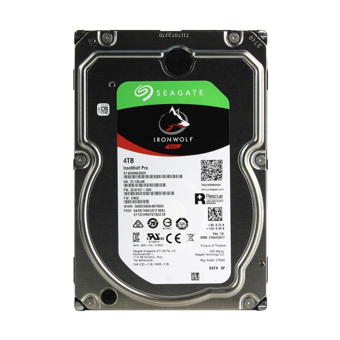 2EW107-500 Seagate IronWolf Pro 4TB 7200RPM SATA 6Gbps 128MB Cache 512e 3.5-inch Hard Drive