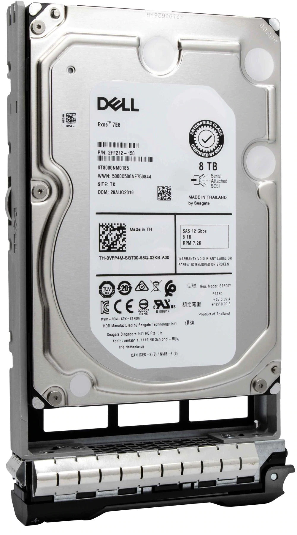 400-ARKF Dell 8TB 7200RPM SAS 12Gbps Nearline 3.5-Inch Hard Drive