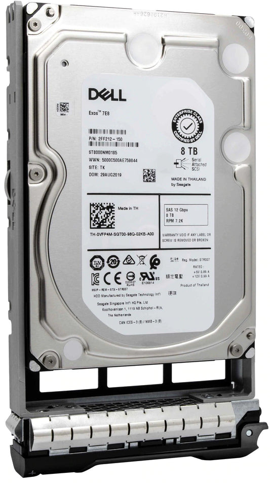 400-ARKF Dell 8TB 7200RPM SAS 12Gbps Nearline 3.5-Inch Hard Drive