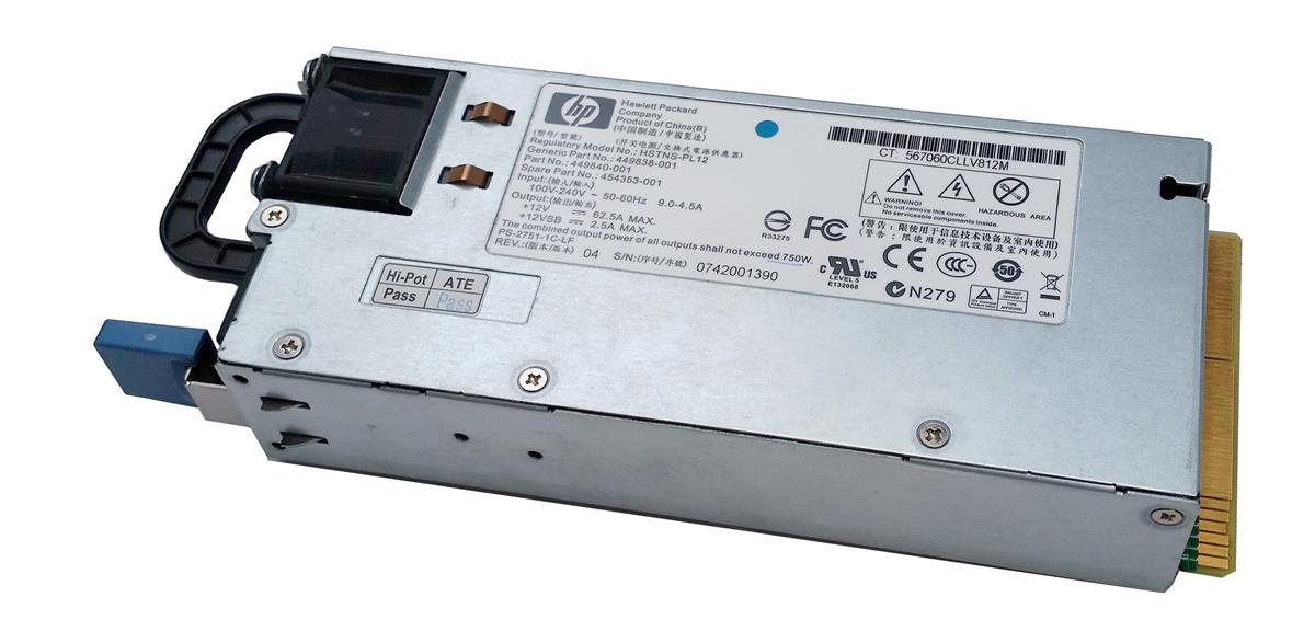 454353-00 HP 750-Watts AC Redundant Hot Swap Power Supply for ProLiant DL180/ DL185 G5 Server