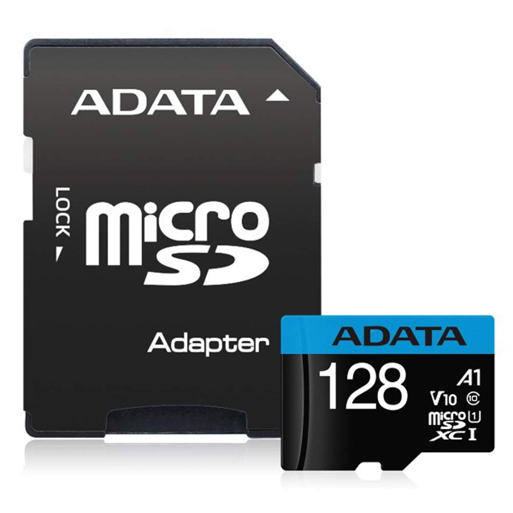 ADATA 128GB Premier MicroSDXC Card with SD AdapterUHS-I Class 10A1 App Performance85MB/s