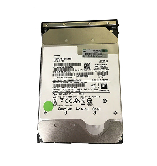 857642-002 HP 10TB 7200RPM SAS 12Gbps Dual Port 3.5-Inch Hard Drive with LP Converter