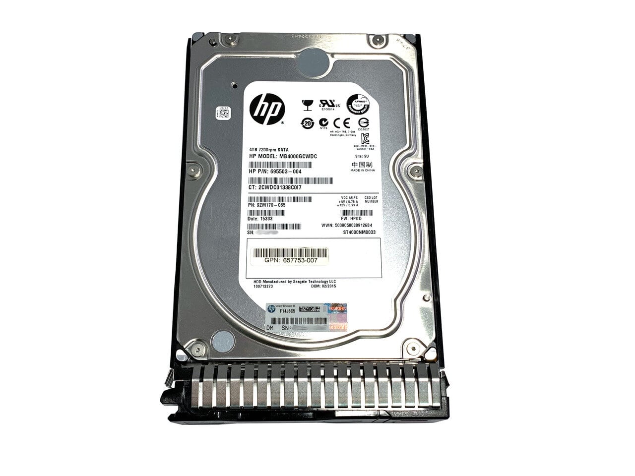 872487-X21 HPE 4TB 7200RPM SAS 12Gbps Midline 3.5-inch Hard Drive with Smart Carrier