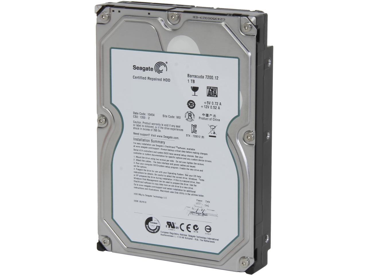 9SL154-021 Seagate Barracuda 7200.12 1TB 7200RPM SATA 3GB/s 32MB Cache 3.5-inch Hard Drive