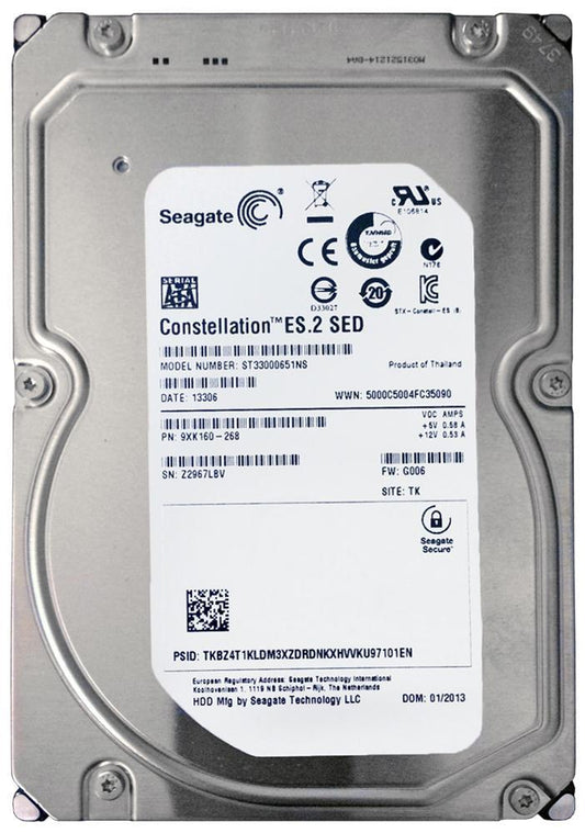 9XK160-268 Seagate Constellation ES.2 3TB 7200RPM SATA 6GB/s 64MB Cache 3.5-inch Hard Drive