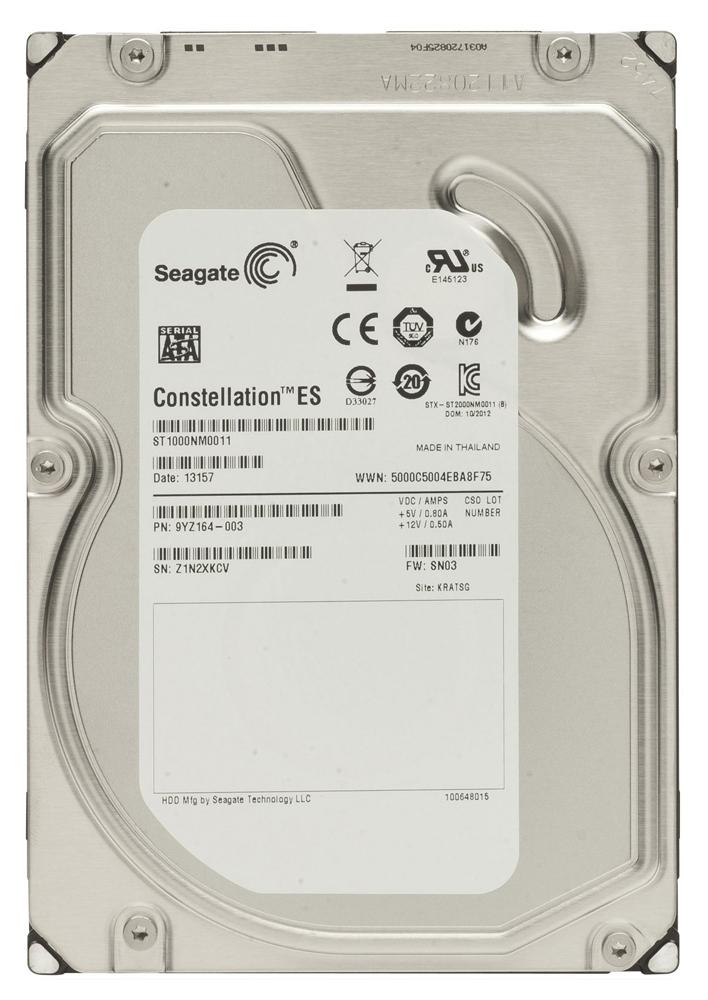 9YZ164-003 Seagate Constellation ES 1TB 7200RPM SATA 6GB/s 64MB Cache 3.5-inch Hard Drive