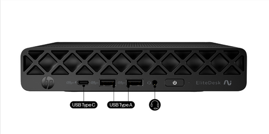 C3XG5UT#ABA EliteDesk 8 G1a Desktop Computer AMD Ryzen AI 7 350 64GB 1 TB SSD Mini PC Jack Black