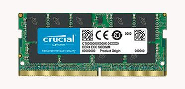 CT2K16G4TFD824A - Crucial 32GB Kit (2 X 16GB) DDR4-2400MHz PC4-19200 ECC Unbuffered CL17 288-Pin DIMM 1.2V Dual Rank Memory
