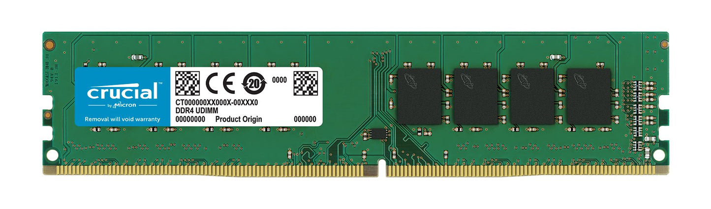 CT2K4G4DFS824A - Crucial 8GB Kit (2 X 4GB) PC4-19200 non-ECC Unbuffered DDR4-2400MHz CL17 288-Pin DIMM 1.2V Single Rank Memory
