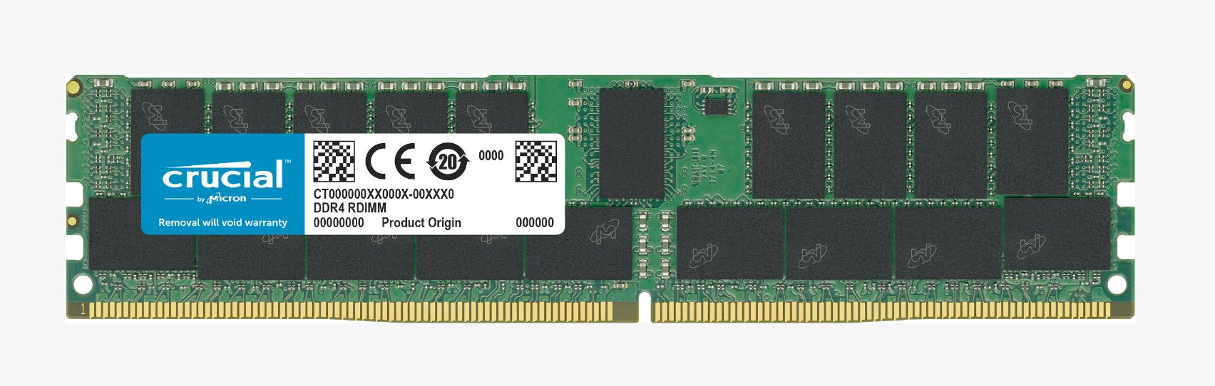 CT4K16G4RFD424A - Crucial 64GB (4x16GB) DDR4 Reg ECC 2400Mhz PC4-19200 RDIMM Memory