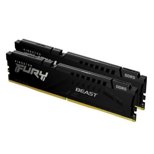 Kingston Fury Beast 32GB Kit (2 x 16GB) DDR5 5600MHz CL40 1.25V ECC PMIC Intel XMP 3.0 Black DIMM Memory