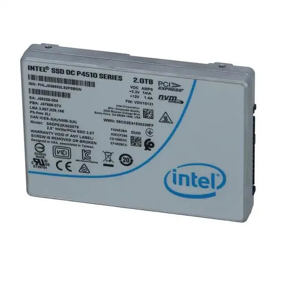 SSDPE2KE020T7F Intel 2TB Triple-Level Cell PCI Express NVMe 3.0 x4 3D NAND U.2 2.5" Solid State Drive
