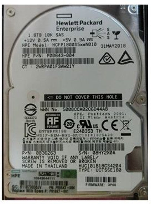 P27645-001 HP 1.92TB NVMe Read Intensive 2.5" Solid State Drive