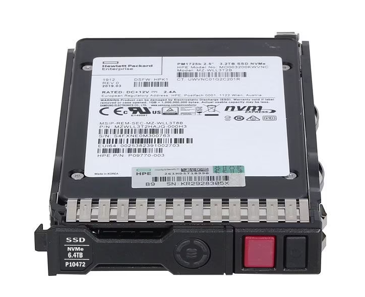 P10228-010 HP 6.4TB PCI Express Mixed Use DS NVMe 2.5" Solid State Drive for Proliant Gen9 and Gen10