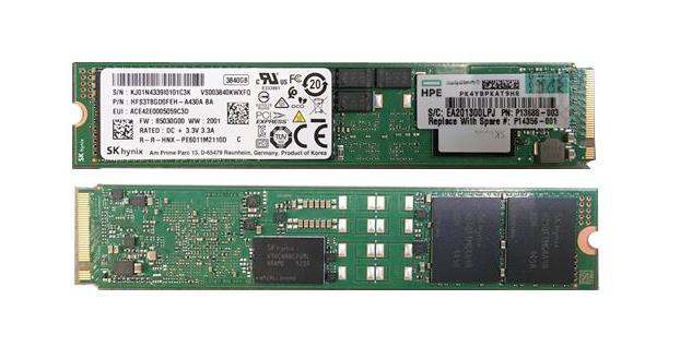 P13693-B21 HP 3.84TB Multi-Level Cell PCI Express NVMe Read Intensive M.2 22110 Solid State Drive with Smart Carrier