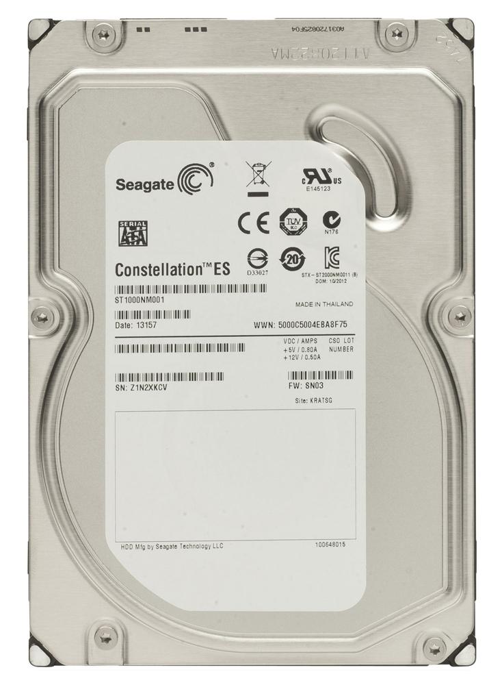 ST1000NM001 Seagate Constellation ES 1TB 7200RPM SATA 6GB/s 64MB Cache 3.5-inch Hard Drive