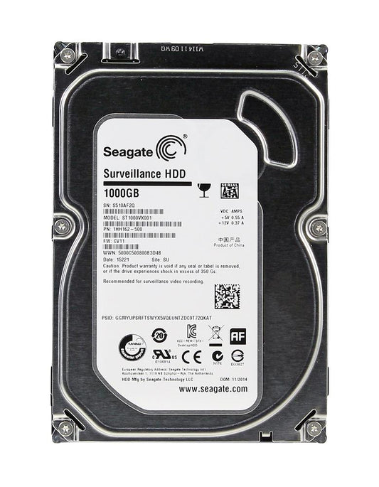 ST1000VX001 Seagate Surveillance 1TB 5900RPM SATA 6GB/s 64MB Cache 3.5-inch Hard Drive