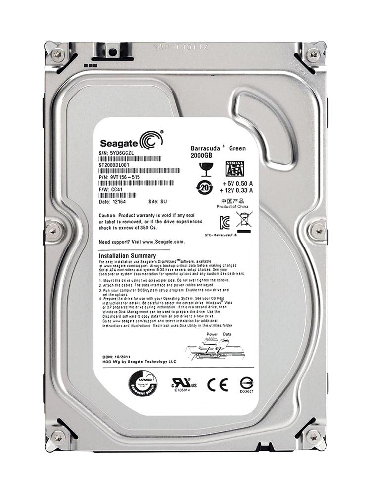 ST2000DL001 Seagate Barracuda LP 2TB 5900RPM SATA 3GB/s 32MB Cache 3.5-inch Hard Drive
