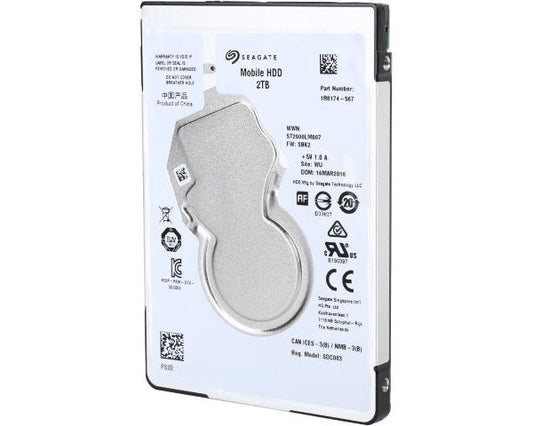 ST2000LM007 Seagate Mobile HDD 2TB 5400RPM SATA 6GB/s 128MB Cache 2.5-inch Hard Drive