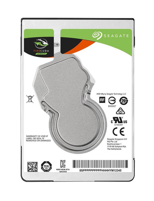 ST2000LX001 Seagate FireCuda 2TB 5400RPM SATA 6GB/s 128MB Cache (512e) 8GB NAND SSD 2.5-inch Hybrid Hard Drive