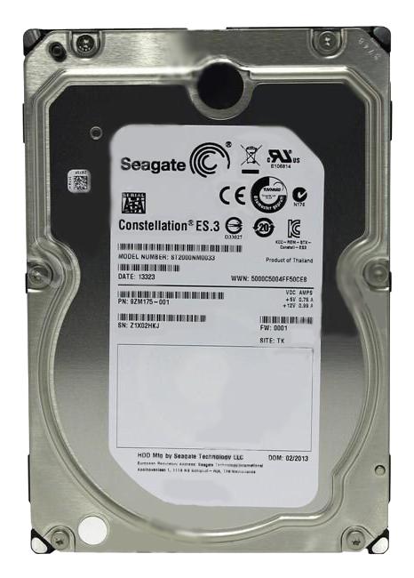 ST2000NM0033 Seagate Constellation ES.3 2TB 7200RPM SATA 6GB/s 128MB Cache (512n) 3.5-inch Hard Drive