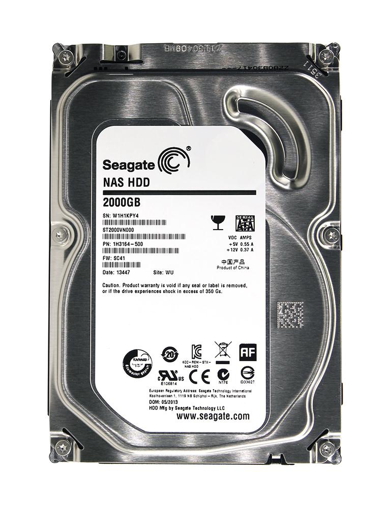 ST2000VN000 Seagate NAS HDD 2TB 5900RPM SATA 6GB/s 64MB Cache 3.5-inch Hard Drive