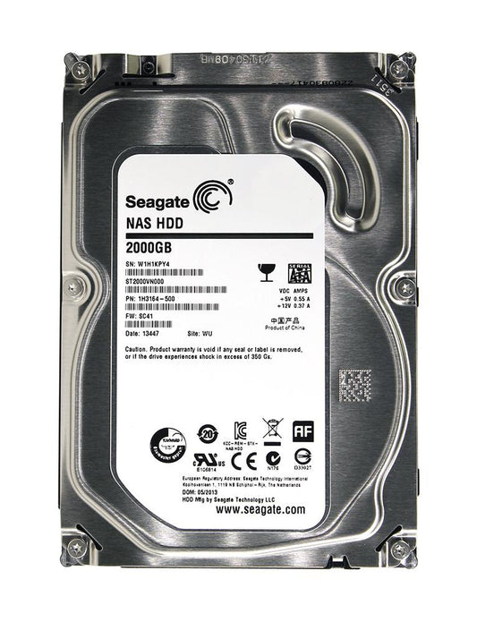 ST2000VN000 Seagate NAS HDD 2TB 5900RPM SATA 6GB/s 64MB Cache 3.5-inch Hard Drive