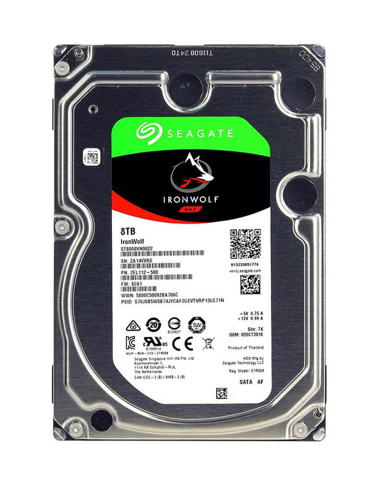 ST8000VN0022 Seagate IronWolf 8TB 7200RPM SATA 6GB/s 256MB Cache 3.5-inch Hard Drive
