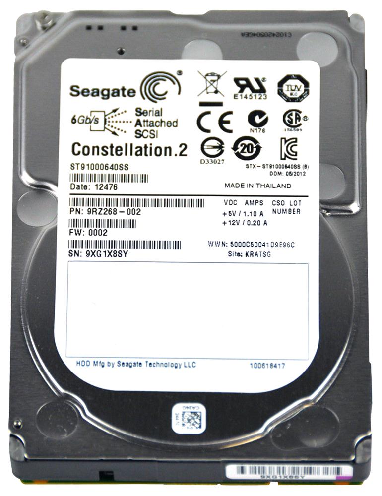 ST91000640SS Seagate Constellation.2 1TB 7200RPM SAS 6GB/s 64MB Cache (512n) 2.5-inch Hard Drive