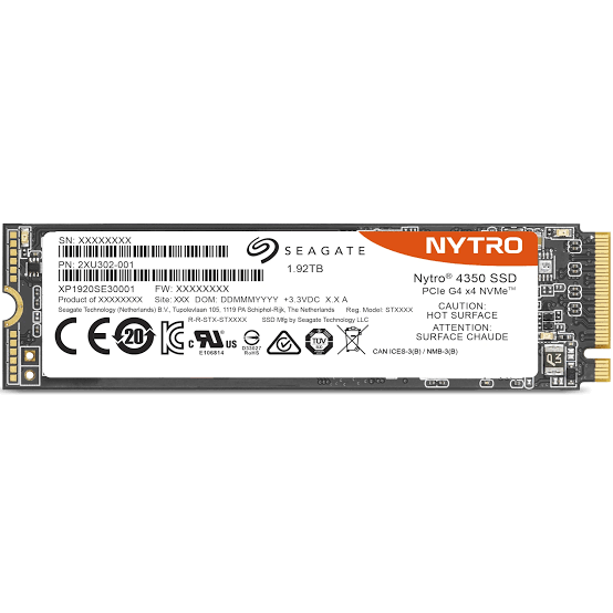XP1920SE30001 Seagate Nytro 4350 1.92TB 3D Triple-Level Cell PCI Express NVMe 4.0 x4 1.4 M.2 2280 Solid State Drive